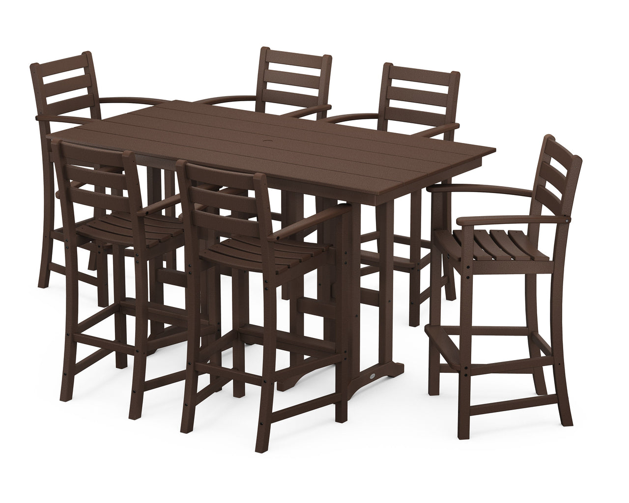 Trex Monterey Bay 7-Piece Farmhouse Arm Chair Bar Set