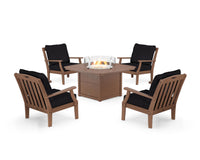 Thumbnail for Trex Yacht Club 5-Piece Deep Seating Set with Fire Pit Table