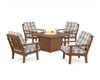 Thumbnail for Trex Cape Cod 5-Piece Deep Seating Set with Fire Pit Table