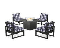 Thumbnail for Trex Eastport Modular 5-Piece Deep Seating Set with Yacht Club Fire Pit Table