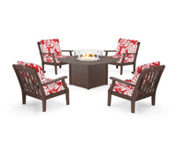 Thumbnail for Trex Yacht Club 5-Piece Deep Seating Set with Fire Pit Table
