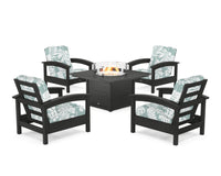 Thumbnail for Trex Rockport 5-Piece Deep Seating Set with Square Fire Pit Table