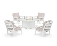 Thumbnail for Trex Yacht Club 5-Piece Deep Seating Set with Square Fire Pit Table