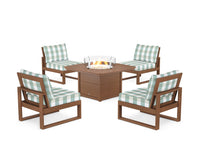 Thumbnail for Trex Eastport Modular 5-Piece Deep Seating Set with Yacht Club Fire Pit Table