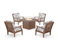 Thumbnail for Trex Yacht Club 5-Piece Deep Seating Set with Fire Pit Table