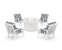 Thumbnail for Trex Yacht Club 5-Piece Deep Seating Set with Fire Pit Table