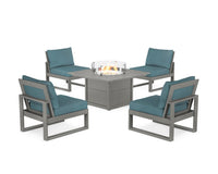 Thumbnail for Trex Eastport Modular 5-Piece Deep Seating Set with Square Fire Pit Table
