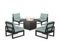 Thumbnail for Trex Eastport Modular 5-Piece Deep Seating Set with Yacht Club Fire Pit Table