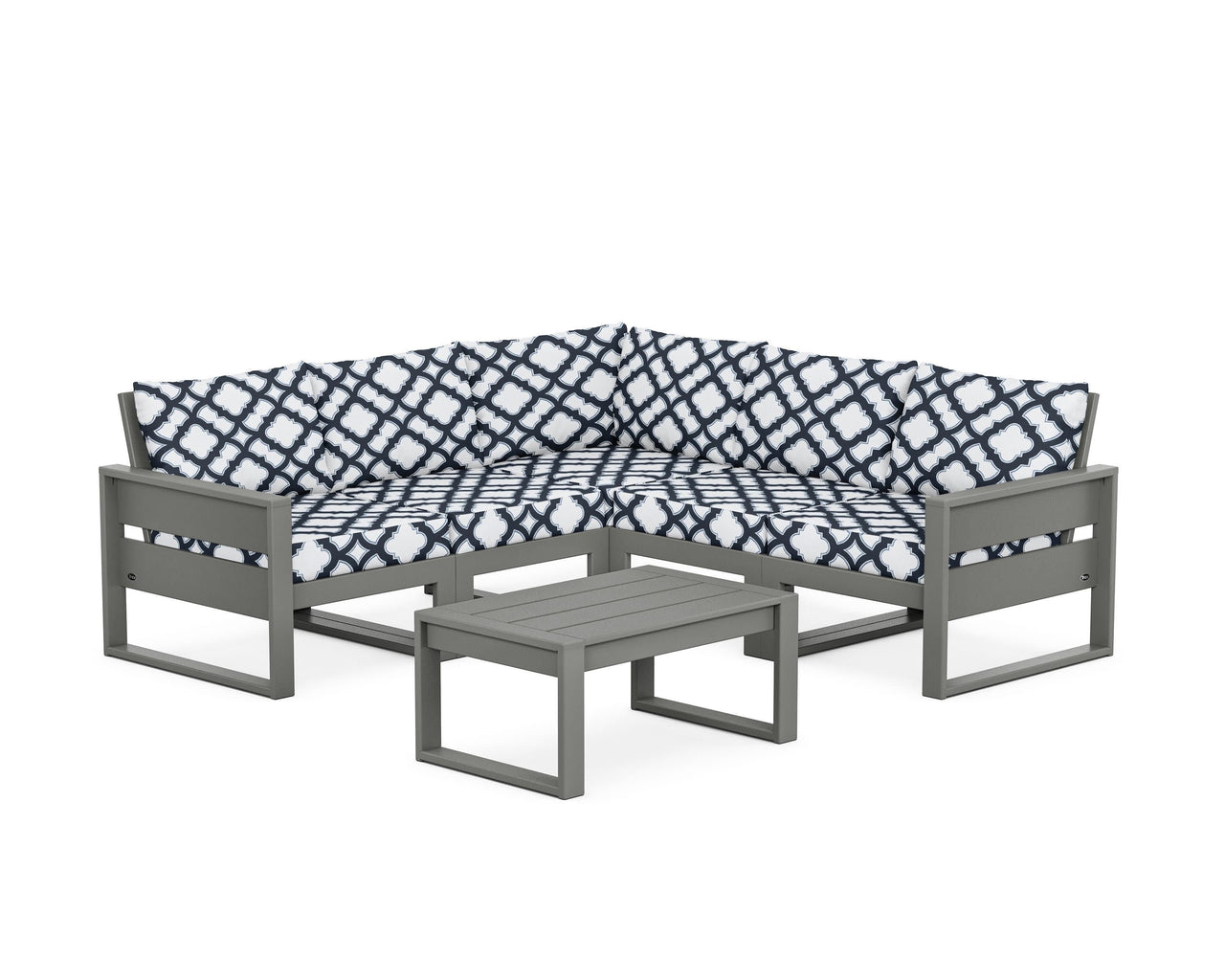 Trex Eastport 6-Piece Deep Seating Sectional + Coffee Table Set