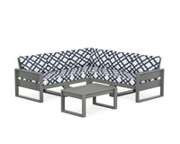 Thumbnail for Trex Eastport 6-Piece Deep Seating Sectional + Coffee Table Set