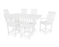 Thumbnail for Trex Yacht Club 7-Piece Farmhouse Trestle Counter Set