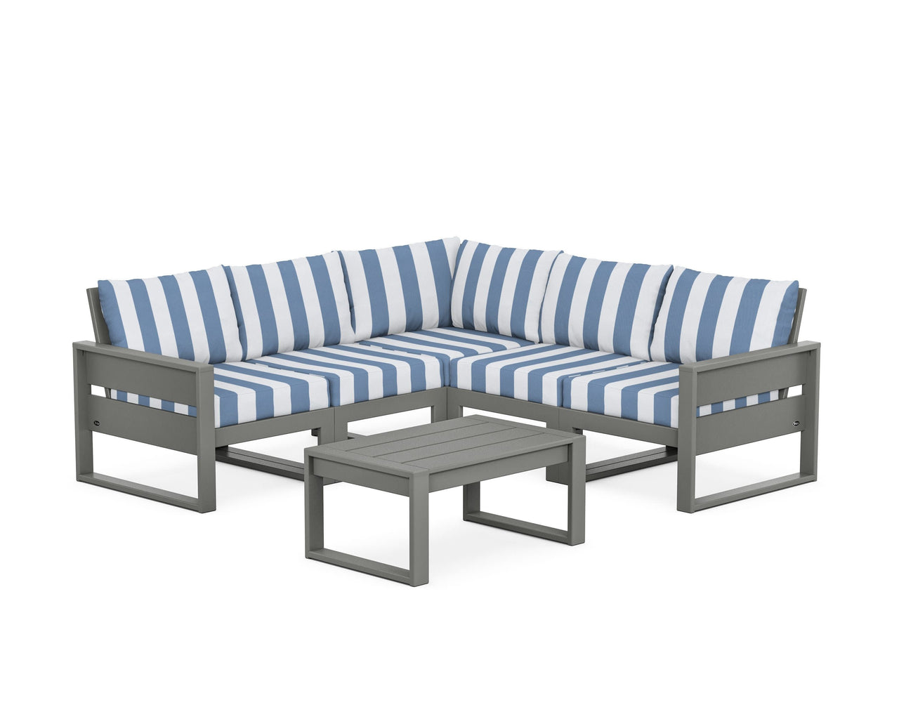 Trex Eastport 6-Piece Deep Seating Sectional + Coffee Table Set