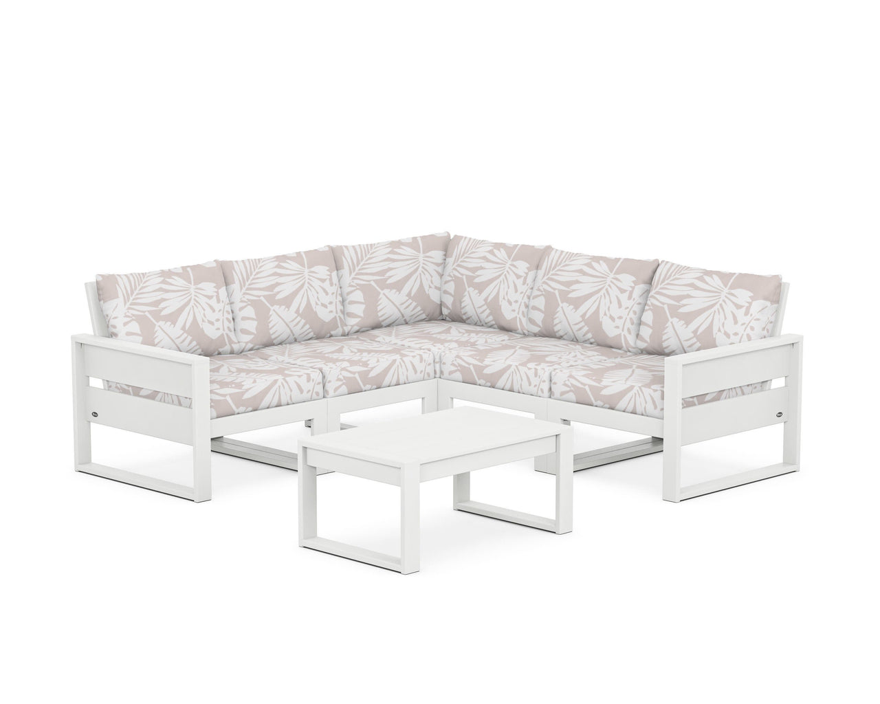 Trex Eastport 6-Piece Deep Seating Sectional + Coffee Table Set