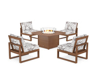 Thumbnail for Trex Eastport Modular 5-Piece Deep Seating Set with Yacht Club Fire Pit Table