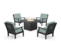 Thumbnail for Trex Yacht Club 5-Piece Deep Seating Set with Fire Pit Table