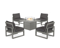 Thumbnail for Trex Eastport Modular 5-Piece Deep Seating Set with Square Fire Pit Table