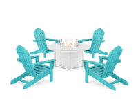 Thumbnail for Trex 5-Piece Monterey Bay Adirondack Conversation Set with Fire Pit Table