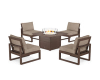 Thumbnail for Trex Eastport Modular 5-Piece Deep Seating Set with Yacht Club Fire Pit Table