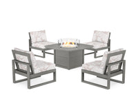 Thumbnail for Trex Eastport Modular 5-Piece Deep Seating Set with Yacht Club Fire Pit Table