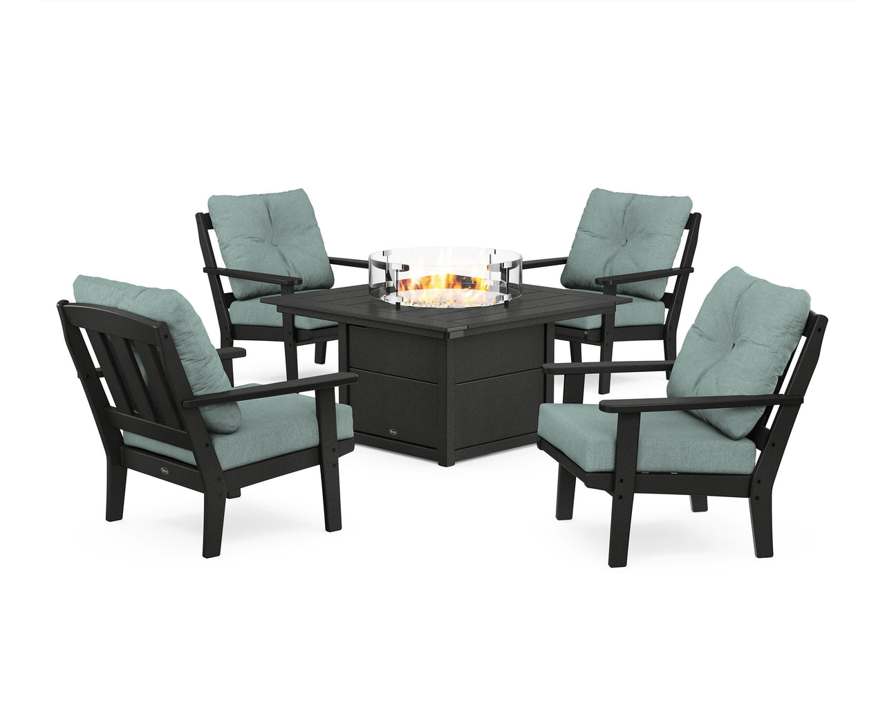 Trex Cape Cod 5-Piece Deep Seating Set with Fire Pit Table