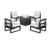 Thumbnail for Trex Eastport Modular 5-Piece Deep Seating Set with Square Fire Pit Table