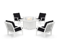 Thumbnail for Trex Yacht Club 5-Piece Deep Seating Set with Fire Pit Table