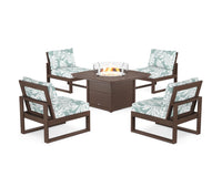 Thumbnail for Trex Eastport Modular 5-Piece Deep Seating Set with Yacht Club Fire Pit Table