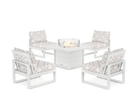 Thumbnail for Trex Eastport Modular 5-Piece Deep Seating Set with Square Fire Pit Table