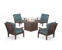 Thumbnail for Trex Yacht Club 5-Piece Deep Seating Set with Square Fire Pit Table