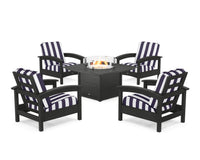 Thumbnail for Trex Rockport 5-Piece Deep Seating Set with Square Fire Pit Table