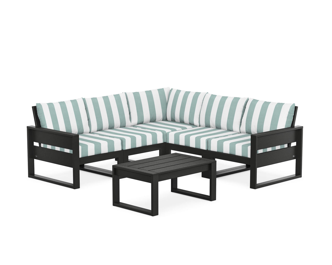 Trex Eastport 6-Piece Deep Seating Sectional + Coffee Table Set