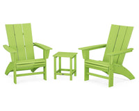 Thumbnail for POLYWOOD Modern 3-Piece Curveback Adirondack Set with Long Island 18