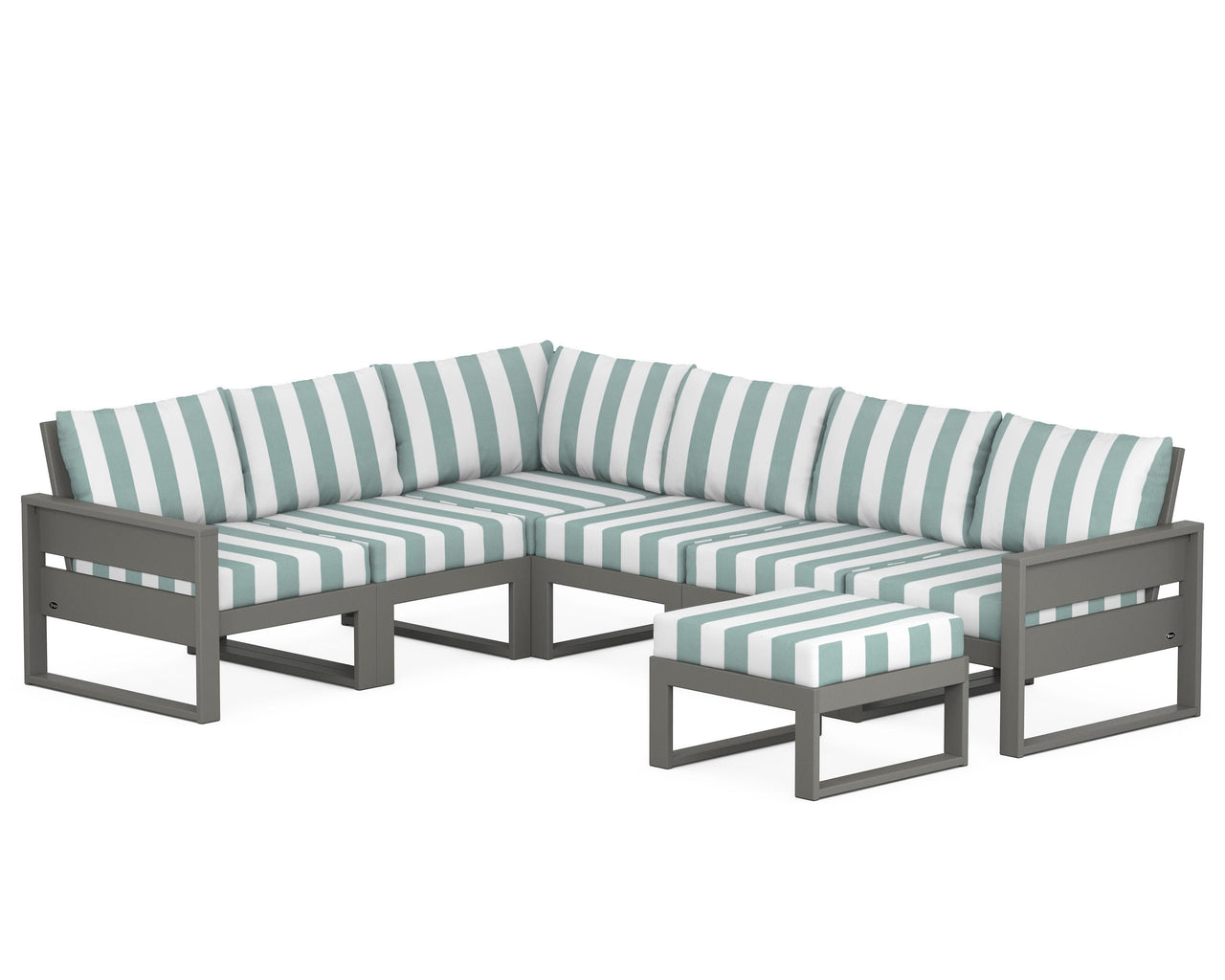 Trex Eastport 6-Piece Sectional with Ottoman