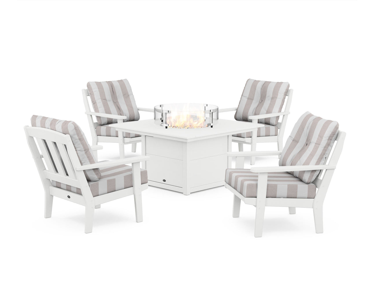 Trex Cape Cod 5-Piece Deep Seating Set with Fire Pit Table
