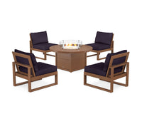Thumbnail for Trex Eastport Modular 5-Piece Deep Seating Set with Round Fire Pit Table