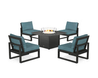 Thumbnail for Trex Eastport Modular 5-Piece Deep Seating Set with Yacht Club Fire Pit Table