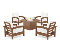 Thumbnail for Trex Rockport 5-Piece Deep Seating Set with Yacht Club Fire Pit Table