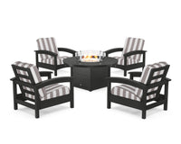 Thumbnail for Trex Rockport 5-Piece Deep Seating Set with Round Fire Pit Table