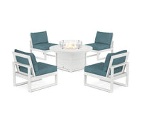 Thumbnail for Trex Eastport Modular 5-Piece Deep Seating Set with Round Fire Pit Table