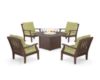 Thumbnail for Trex Yacht Club 5-Piece Deep Seating Set with Fire Pit Table