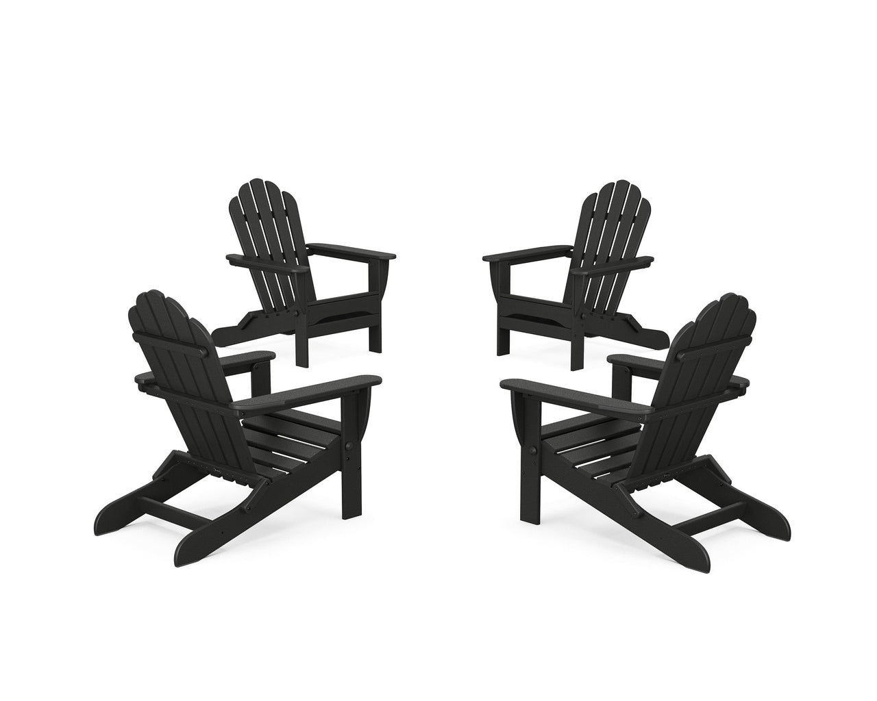 Trex 4-Piece Monterey Bay Folding Adirondack Chair Conversation Set