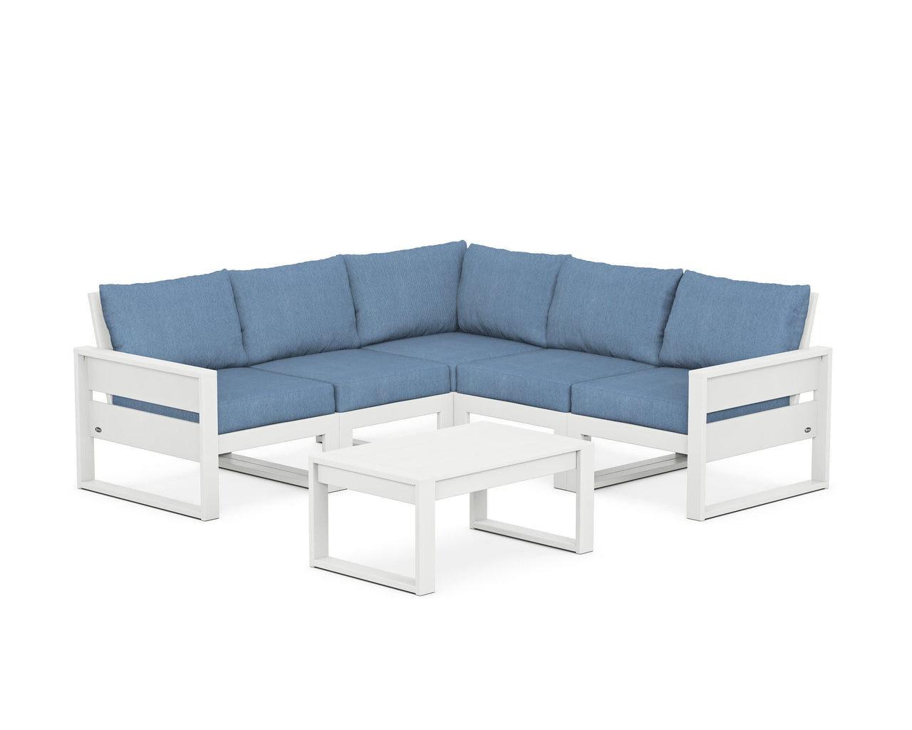 Trex Eastport 6-Piece Deep Seating Sectional + Coffee Table Set