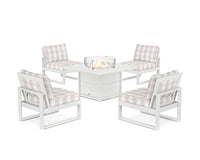 Thumbnail for Trex Eastport Modular 5-Piece Deep Seating Set with Square Fire Pit Table