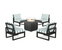 Thumbnail for Trex Eastport Modular 5-Piece Deep Seating Set with Yacht Club Fire Pit Table
