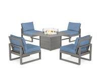 Thumbnail for Trex Eastport Modular 5-Piece Deep Seating Set with Square Fire Pit Table