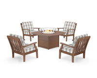 Thumbnail for Trex Yacht Club 5-Piece Deep Seating Set with Fire Pit Table