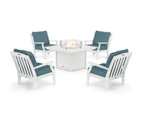 Thumbnail for Trex Yacht Club 5-Piece Deep Seating Set with Square Fire Pit Table