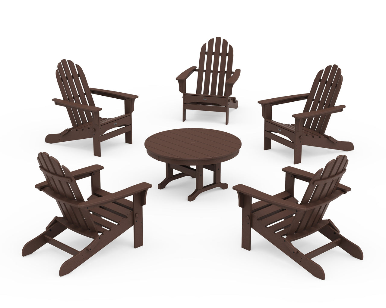 Trex Cape Cod 6-Piece Folding Adirondack Conversation Set