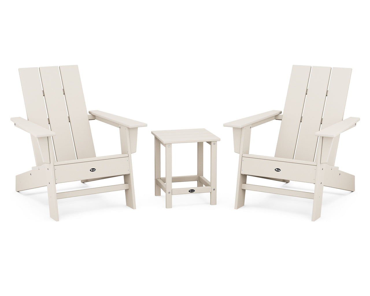 Trex Eastport 3-Piece Modern Adirondack Set - Sand Castle