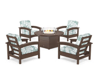 Thumbnail for Trex Rockport 5-Piece Deep Seating Set with Round Fire Pit Table